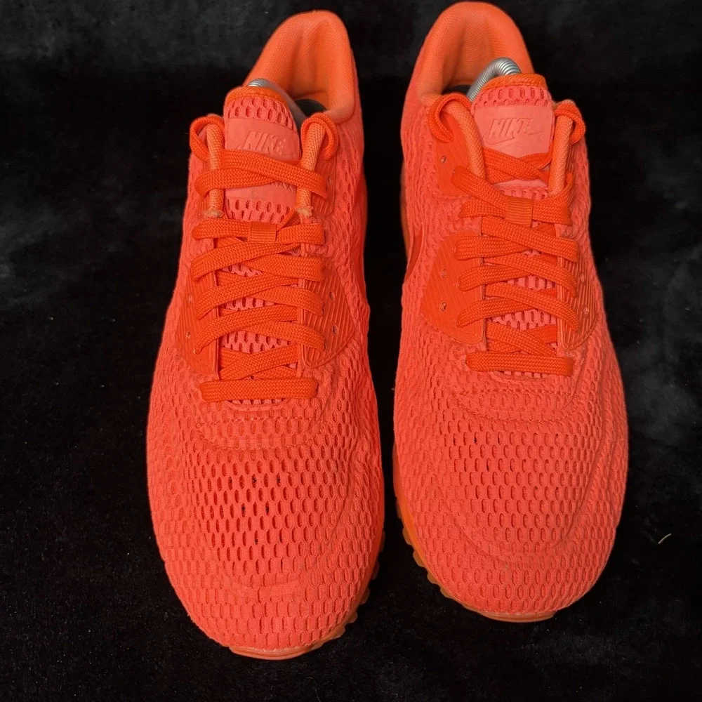 Nike Air Max 90 Ultra Breathe 725222-800 Mens 9 Running Shoes Orange Sneaker